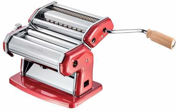 Imperia iPasta T.2/6,5 mm Rouge - Laminoir - Machine à pâtes manuelle en INOX