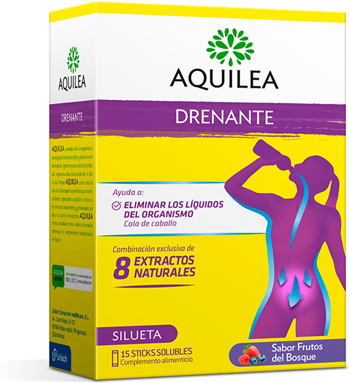 Aquilea Drainant Saveur Fruits des Bois 15 Sticks Solubles