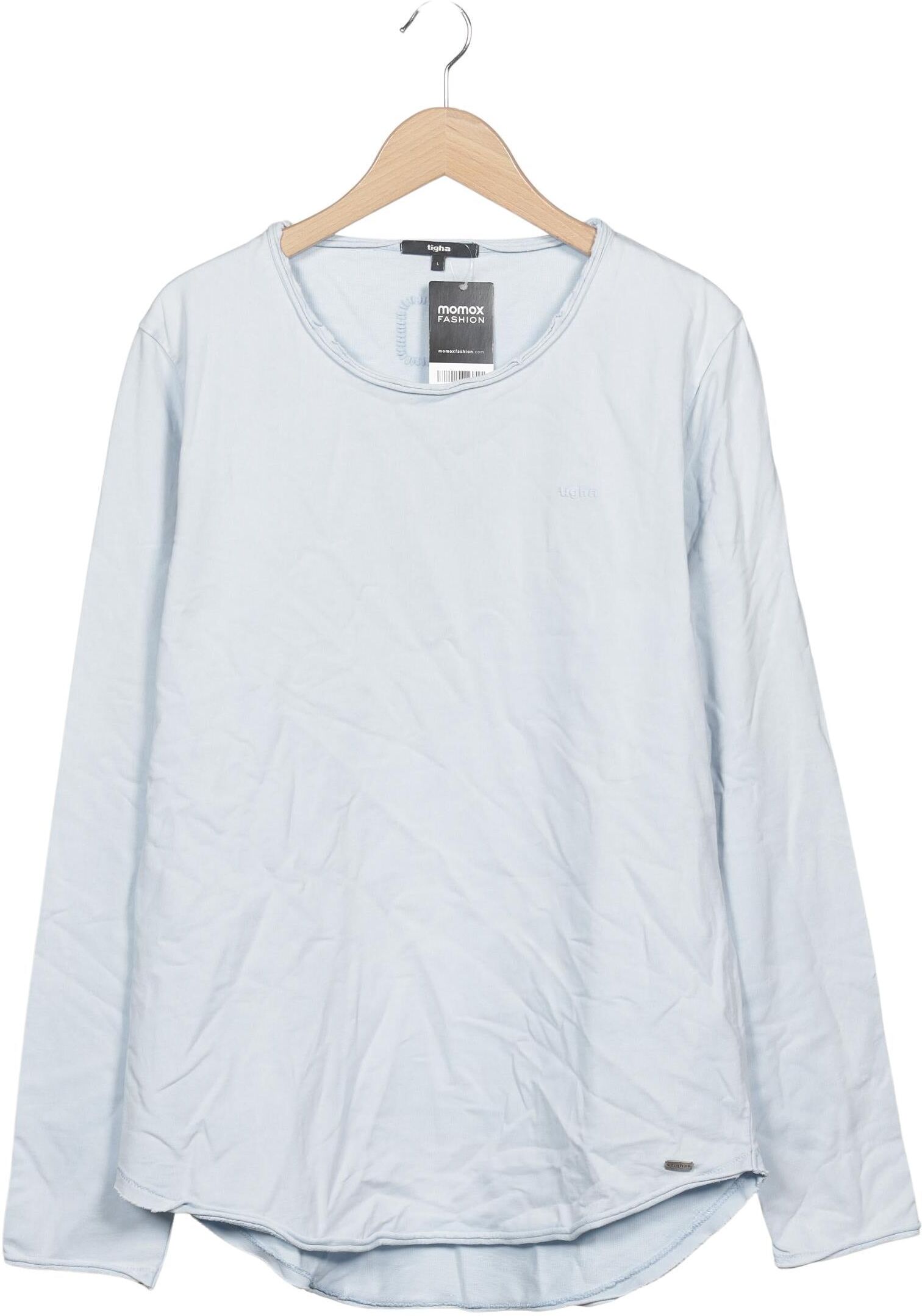 tigha Herren Sweater, Hellblau, Gr. L, Baumwolle - Second Hand
