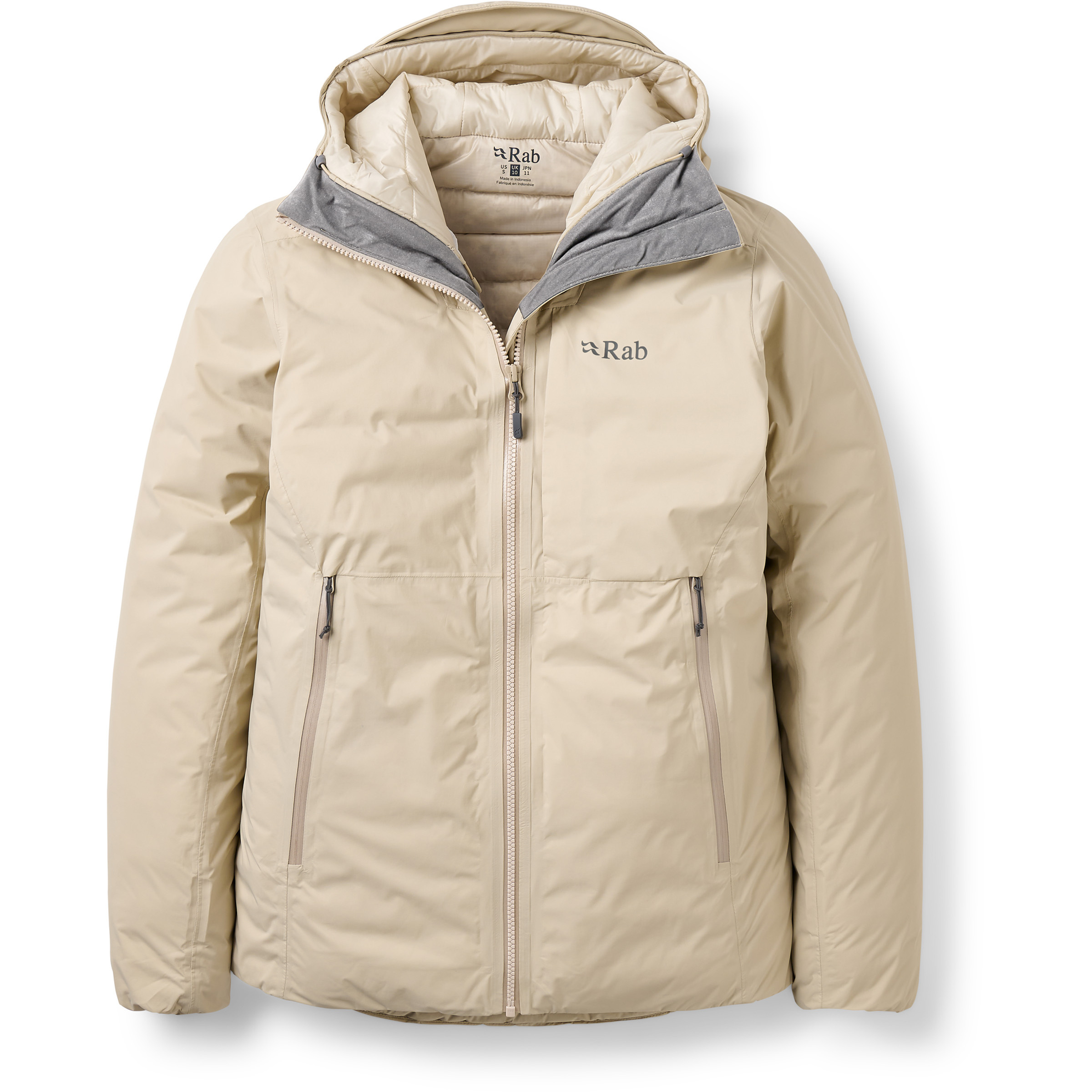 Rab Microlight Shield Damen Isolationsjacke beige Größe XL Trekking Winddicht Wasserabweisend