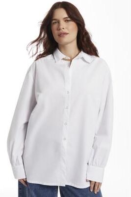 Plus Size Women's Poplin La Vie Tunic by June & Vie in White (Size 10/12)