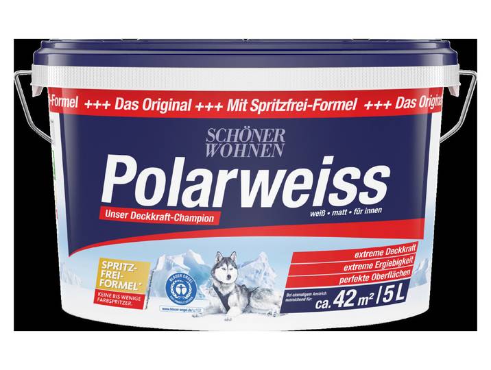 Schöner Wohnen Polarweiss Wand- und Deckenfarbe Matt 5 l