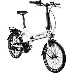 Zündapp Z101 20 Zoll Elektro Klapprad für Erwachsene 150 - 180 cm 6 Gang E Klappfahrrad E Bike Faltrad Pedelec StVZO