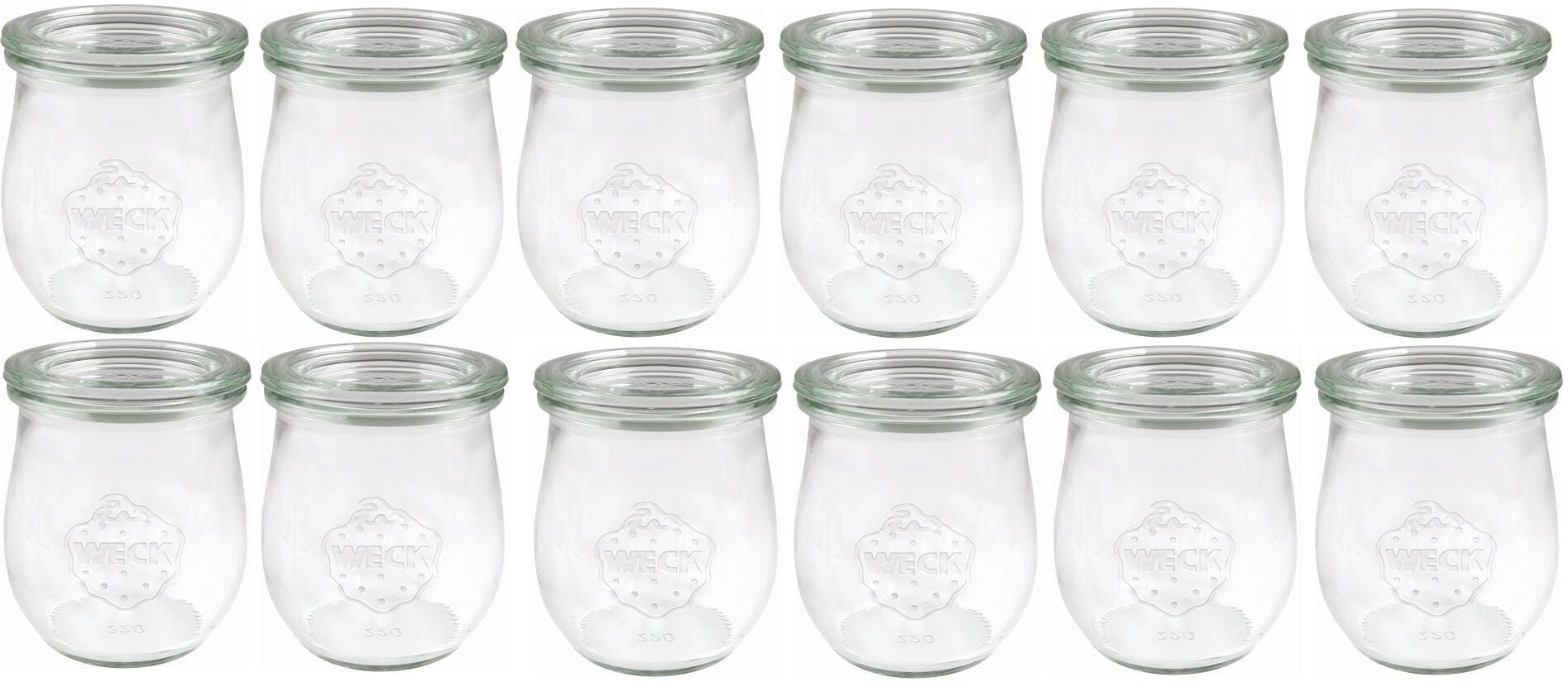 Einmachglas WECK "220 ml 12 Stück", transparent, Glas, Lebensmittelaufbewahrungsbehälter, Einmachglas transparent Einheitsgröße