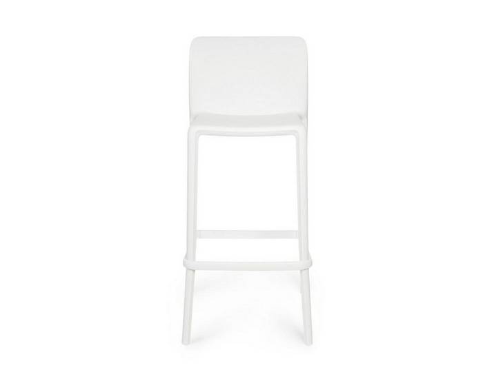 Natur24 Esszimmerstuhl Chloris 4er Set Barhocker 44 x 102 x 48 cm Polypropylen Weiß