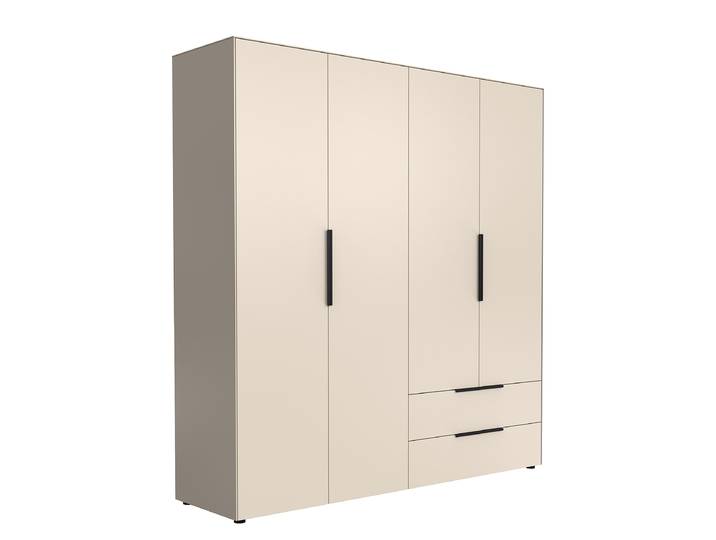 Drehtürenschrank 200cm Beige/Kaschmir