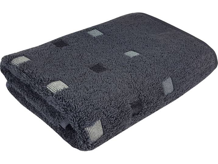 Badetuch FRAMSOHN FROTTIER Quattro Duschtuch , grau (anthrazit, anthrazit, dunkelgrau), B:80cm L:160cm, Walkfrottier, Obermaterial: 75% Baumwolle, 25% Viskose, Handtücher, Badetuch, natürliche, Buchenholzfaser, herstellt in Österreich