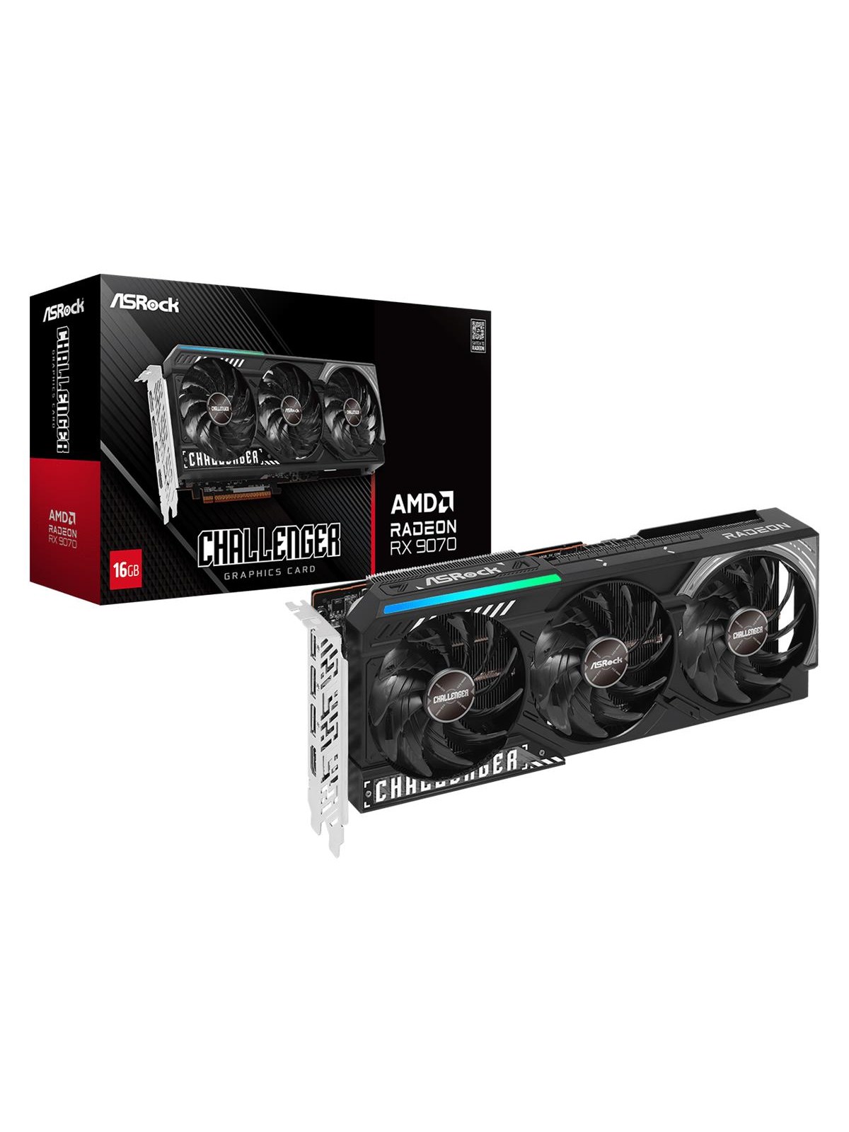 ASRock Radeon RX 9070 Challenger - 16GB GDDR6 RAM - Grafikkarte