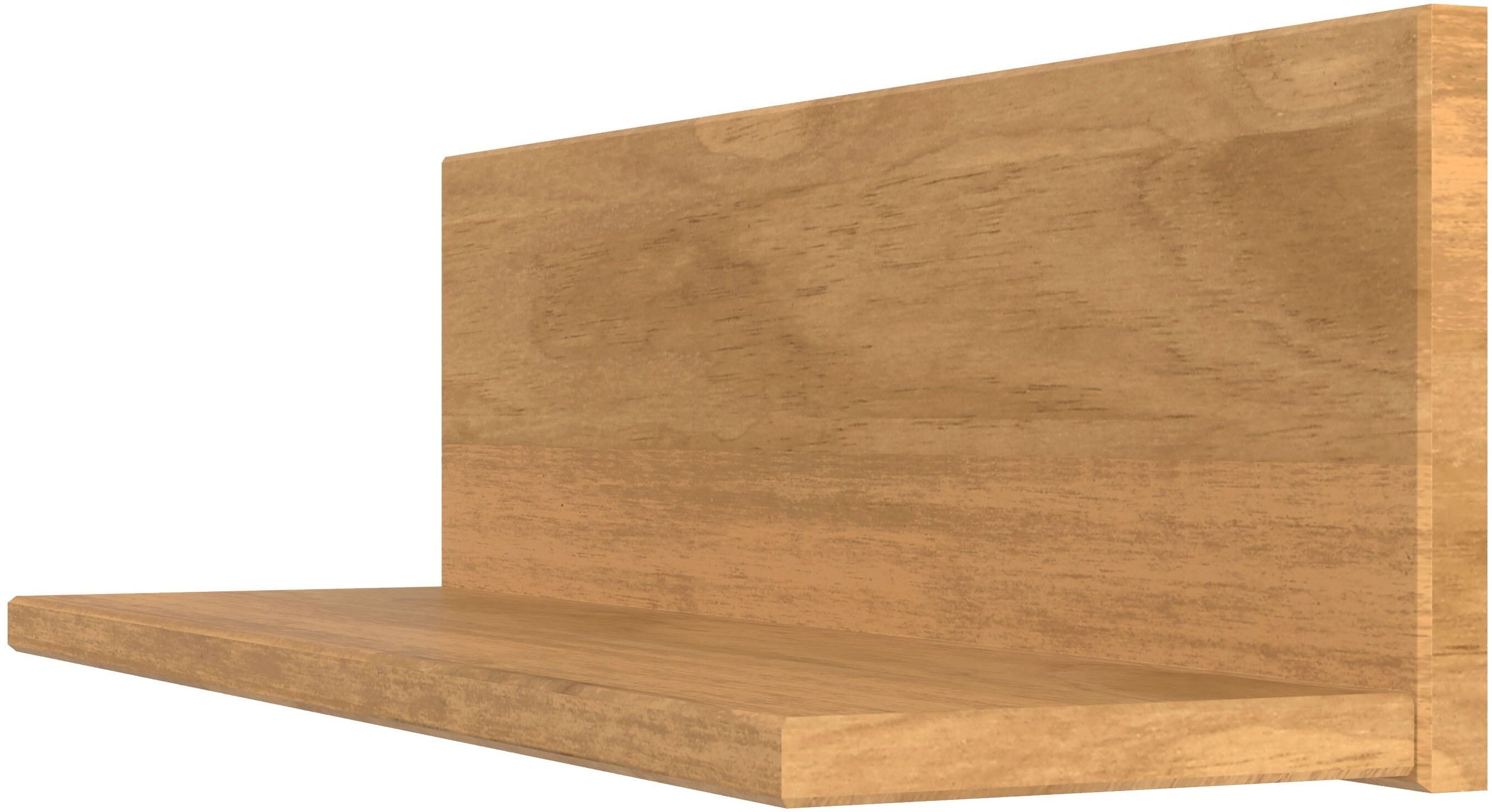 Wandregal HOME AFFAIRE "Teramo", braun (natur), B:50cm H:15cm T:15cm, Massivholz, Regale, Wandregal, Breite 50 cm, 1 Ablageboden natur B/H/T: 50cm x 15cm x 15cm, offenes Fach