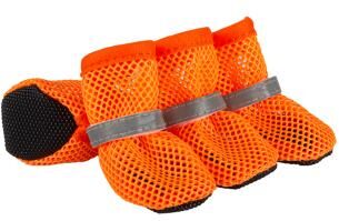 Fusion Finds Cooling Dog Boots For Summer Breathable Dog Shoes With Reflective Straps & Soft Anti Slip Soles orange xl