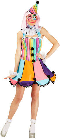 Clown-Kostüm "Rainbow" für Damen