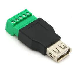 Adapter, 5 Pin Terminalblock (2-teilig) - USB 2.0 Typ A Buchse