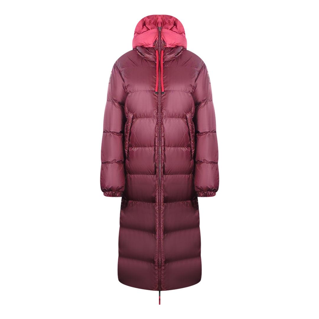 Parajumpers slaapzak omkeerbaar rood lang donsjack met capuchon