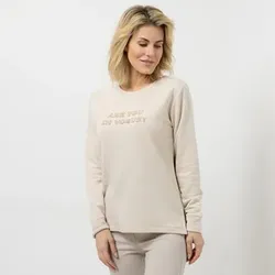 STRANDFEIN Sweatshirt Rundhalsausschnitt Glitzerdetails leger weit
