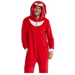 OppoSuits Knuckles Onesie - Sonic Jumpsuit - Carnavalskleding - Huispak - Rood - XL (XL)