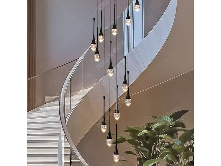 Luminaires de décoration intérieure simples et modernes, lustres d'escalier, lustres de salon, éclairage intérieur de salle à manger