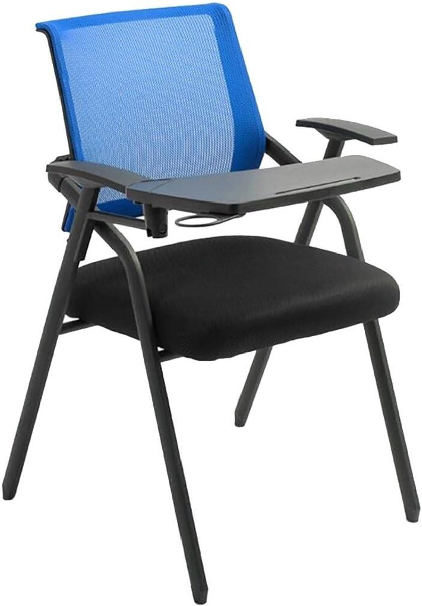 Ergonomische Bureaustoel met Schrijfplank en Hoge Rugleuning - Blauw