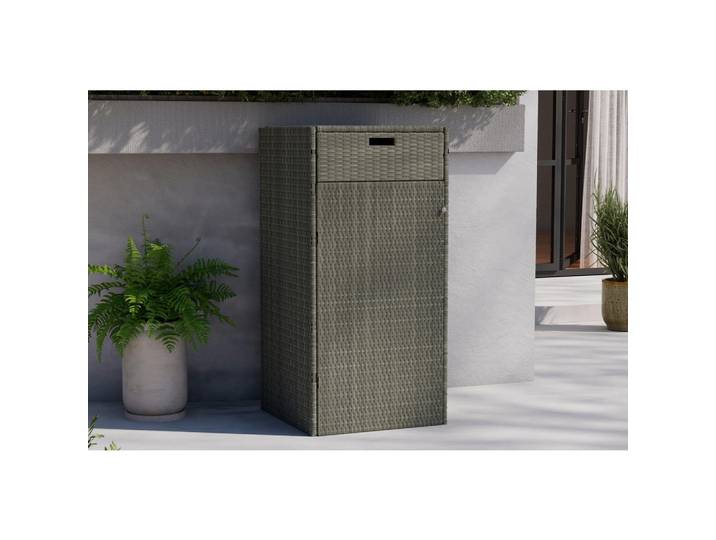 Ambia Garden Gartenkommode, Grau, Metall, Kunststoff, 1 Schublade(n) Schubladen, 55x111x55 cm, handgemacht, Gartenzubehör, Kissenboxen