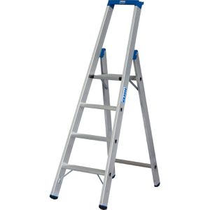 Krause Stehleiter Stabilo Professional, 124517, mit Plattform, aus Aluminium, bis 150kg, mit 4 Stufen