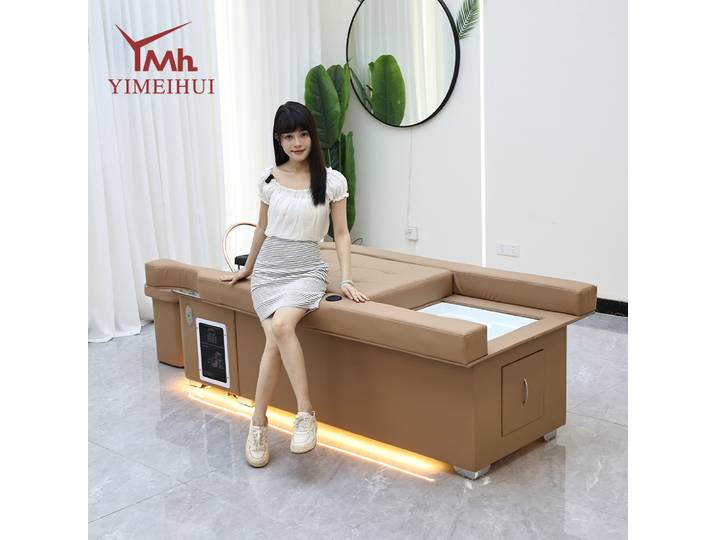 Multifonction 2 en 1 salon de beauté dos ascenseur lavage des cheveux et bain de pieds chaise de massage tête spa lit japonais