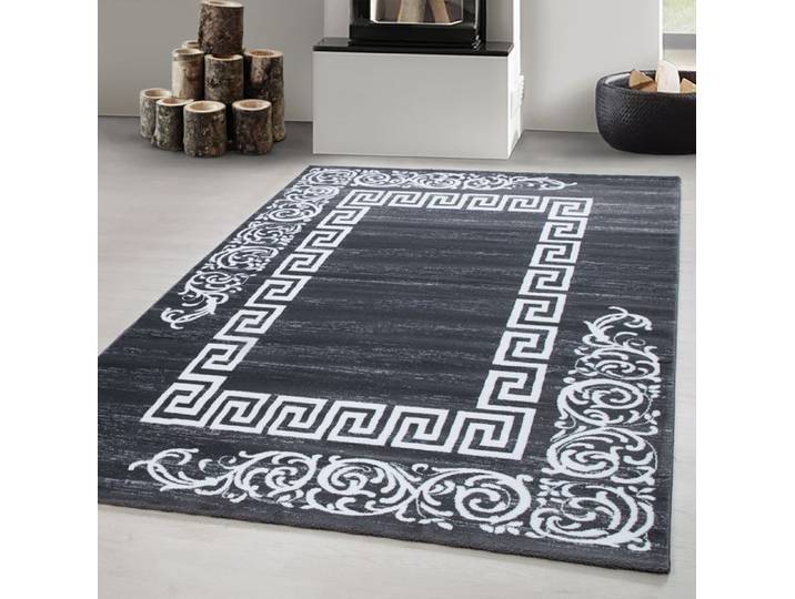 Carpetsale24 Tapis de Salon Design Méandres Gris 160x230 cm Moderne Tapis Moelleux