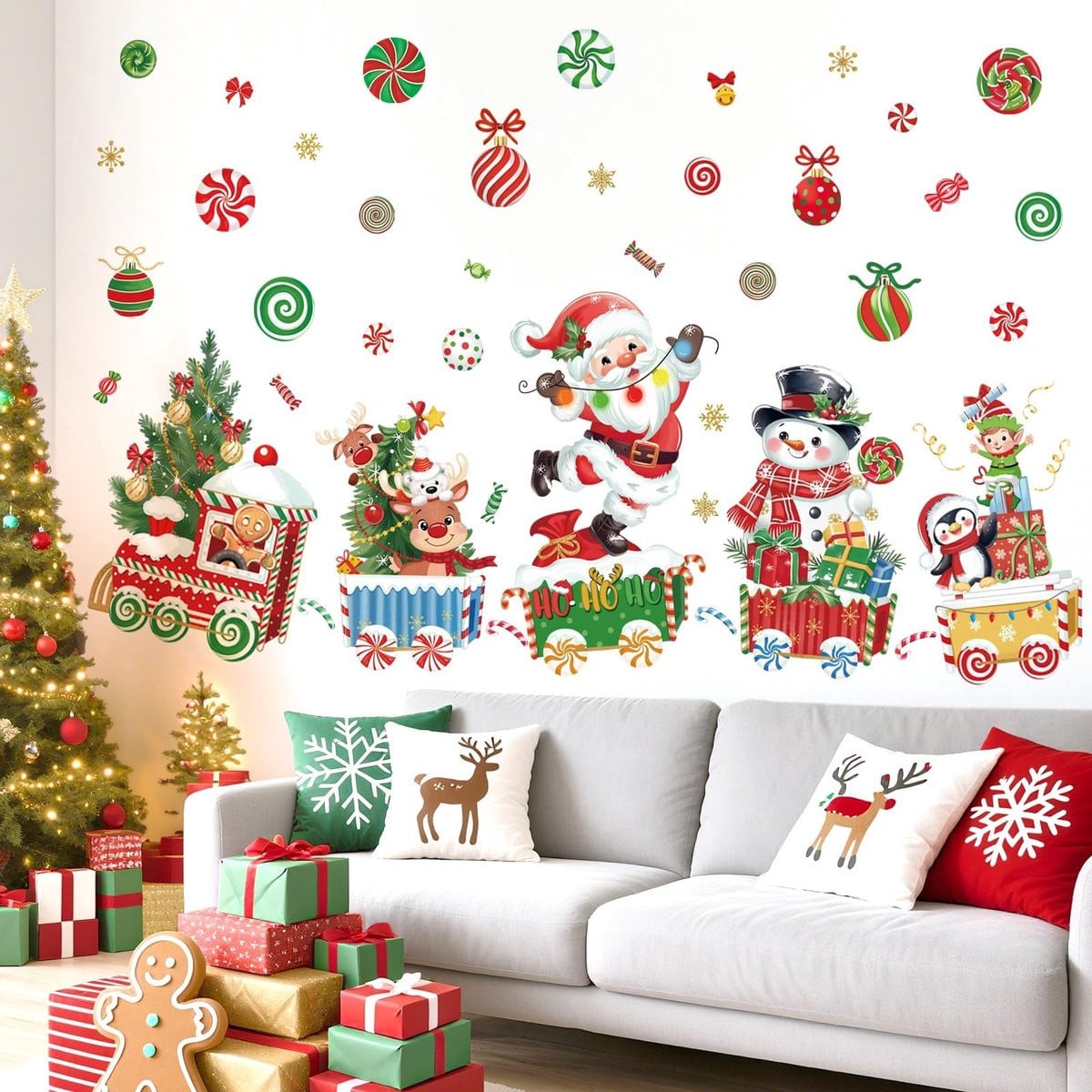 NTHProducts Kerstwanddecoratie Wandstickers
