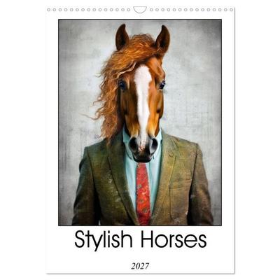 Stylish Horses (Wall Calendar 2027 DIN A3 portrait), CALVENDO 12 Month Wall Calendar