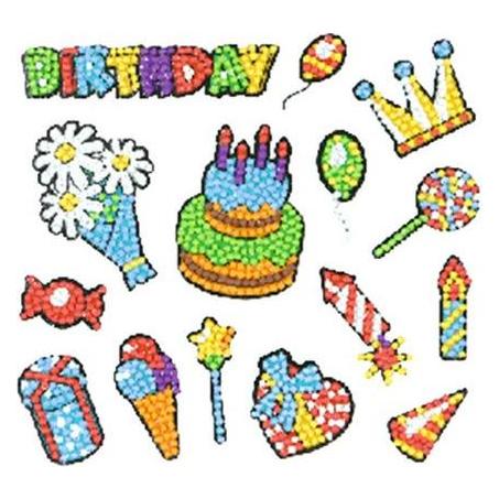 Pracht Diamond Painting Sticker Happy Birthday (6035-25051)