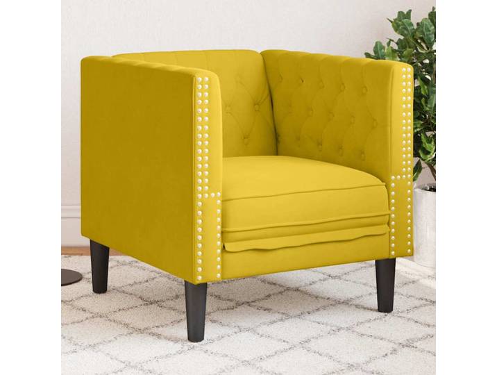 vidaXL Chesterfield-Sessel Gelb Samt