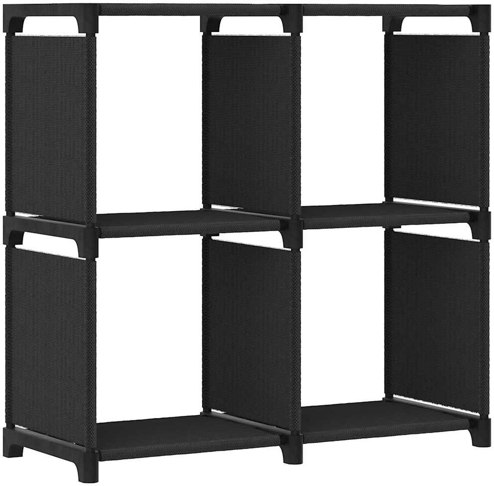 vidaXL Étagère d'affichage 4 cubes Noir 69x30x72,5 cm Tissu