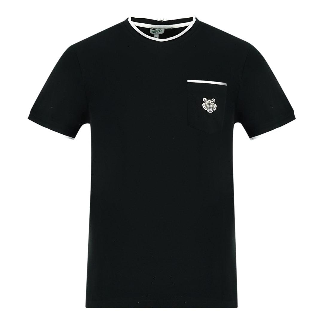 Schwarzes T-shirt Mit Kenzo-logo Auf Der Tasche