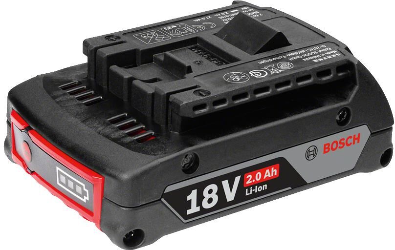 Akku BOSCH PROFESSIONAL "GBA 18 V 2", schwarz, Akkumulatoren, Akku schwarz Einheitsgröße
