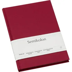 Uni Classic Gepunktetes Notizbuch A5 burgunderrot