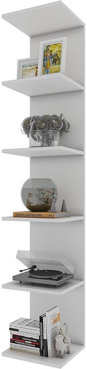 Houten Wandplank Boekenplank Decoratief Ophangrek Wit