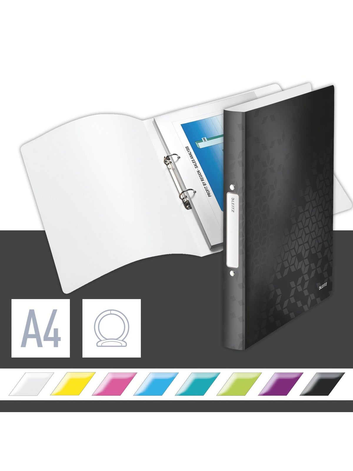Leitz WOW Ringbuch Schwarz