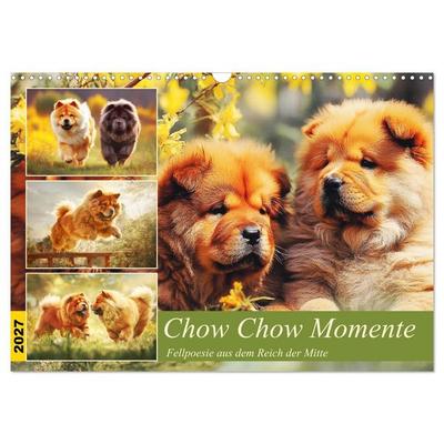 Chow Chow Momente. Fellpoesie aus dem Reich der Mitte (Wandkalender 2027 DIN A3 quer), CALVENDO Monatskalender