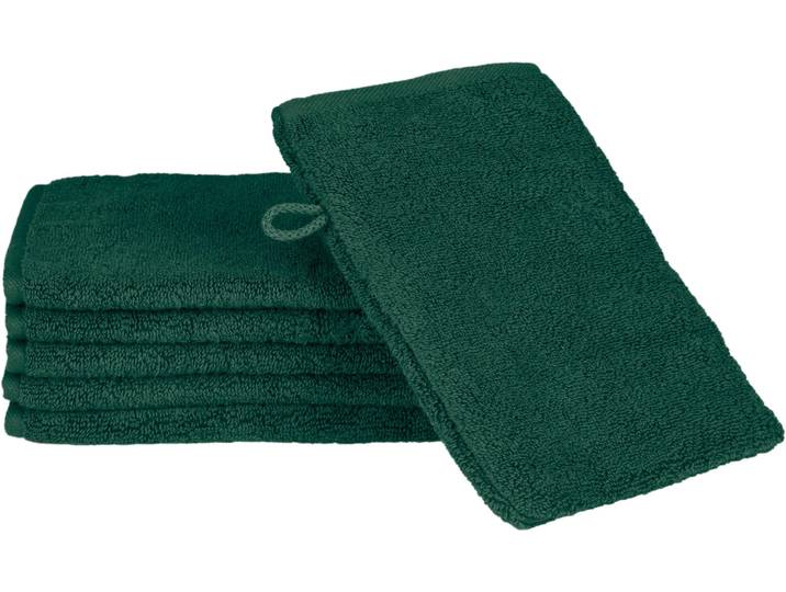 Waschhandschuh ROSS Sensual Skin , grün (moosgrün), B:16cm L:22cm, Frottier, Handtücher, Waschhandschuh, mit Aloe-Vera-Öl veredelt