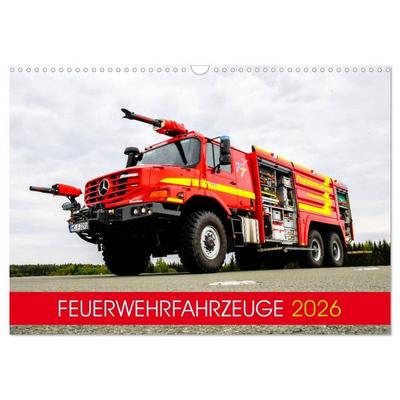 Feuerwehrfahrzeuge (Wandkalender 2026 DIN A3 quer), CALVENDO Monatskalender