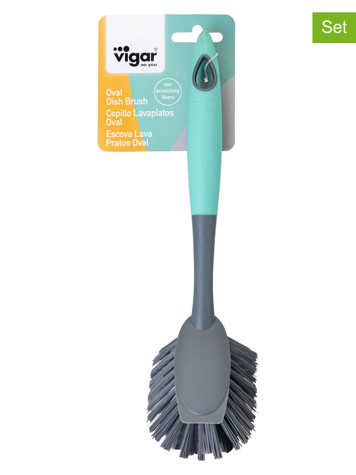 Vigar 2er-Set: Spülbürsten in Grau/ Hellblau - onesize
