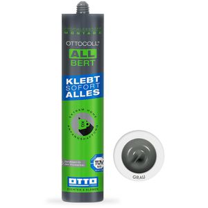 Otto-Chemie Montagekleber Ottocoll Allbert, 290ml, grau, Konstruktionskleber, extra stark, flexibel, schnellhaftend
