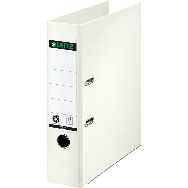 LEITZ 1007 Ordner signalweiß Karton 8,0 cm DIN A4