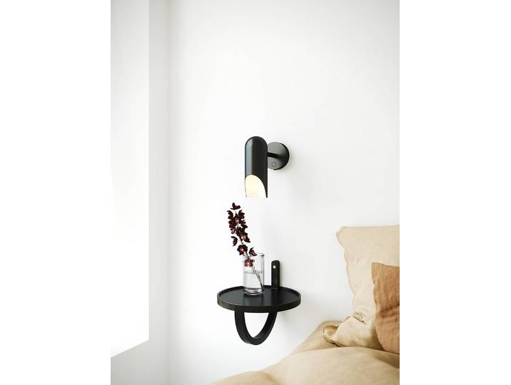 Applique murale Rochelle 10 x 21 x 16cm Noir Aluminium verni GU10