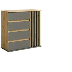 KOMMODE DALIA 80/79,7/34cm mit 4 Schubladen 1 Türen Eiche Artisan