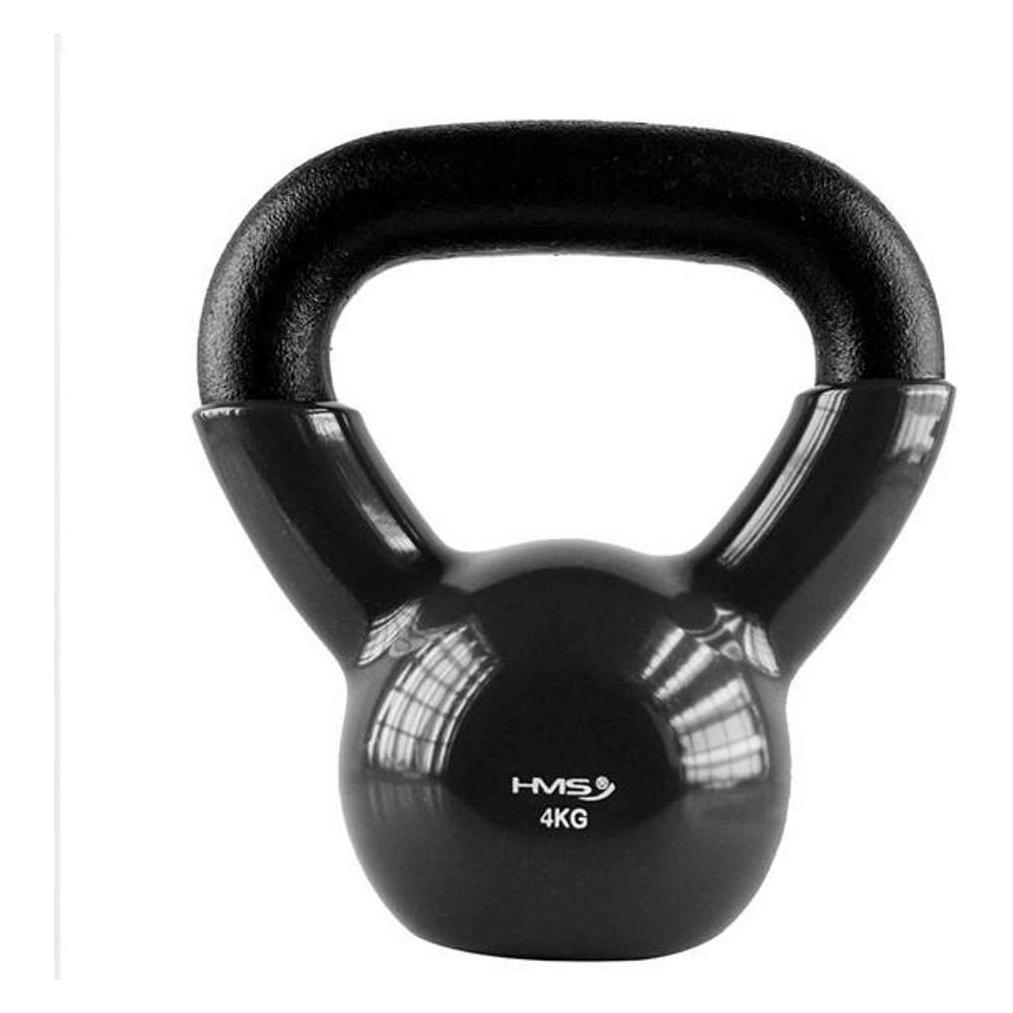 HMS Kettlebell Vinyl 4kg schwarz KNV04 (1 x 4 kg) (17-64-060)