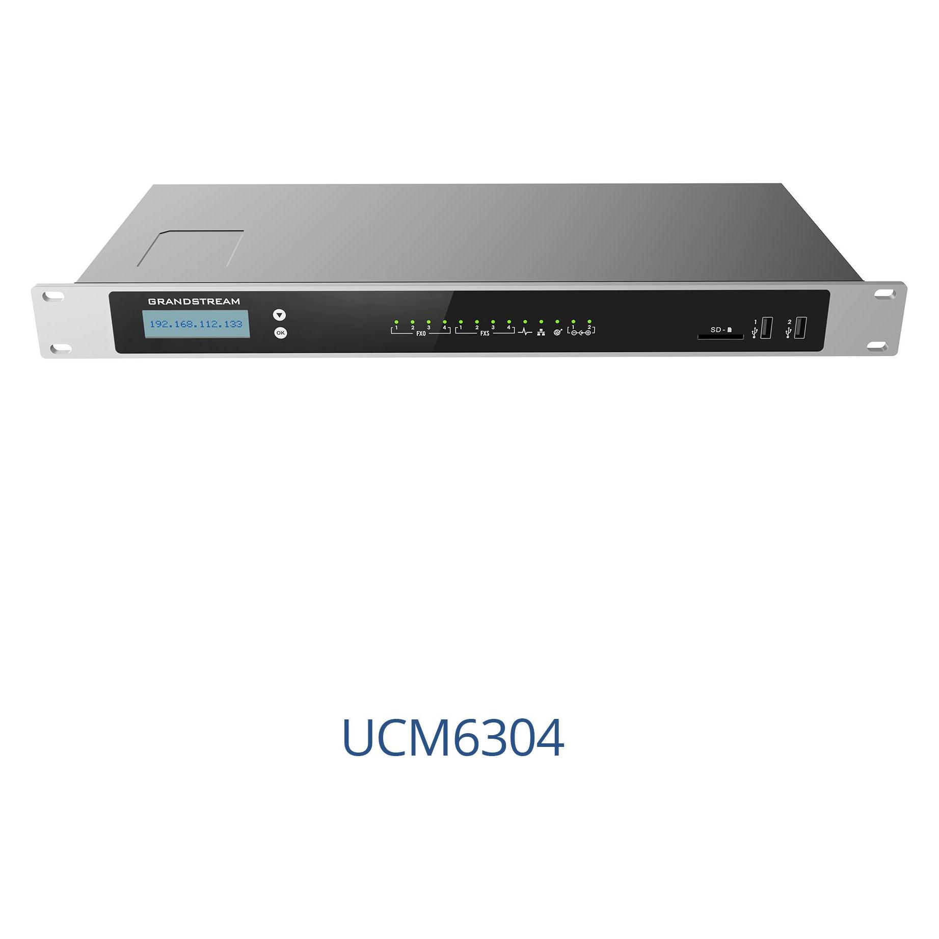 Grandstream UCM6304 - IP Centrex (gehostete/virtuelle IP) - 2000 Benutzer - Gigabit Ethernet (UCM6304)
