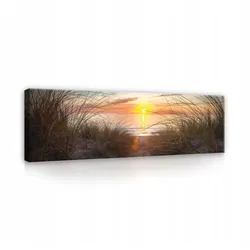 LEINWANDBILD Strand Meer Natur Bilder Modern Wandbild 145x45