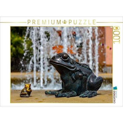CALVENDO Puzzle Wasserspiel auf dem Marktplatz | 1000 Teile Lege-Größe 64x48cm Foto-Puzzle für glückliche Stunden