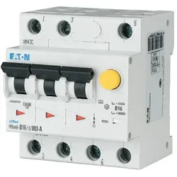 Eaton 170744 FI/LS Kombination, 13 A, 100 mA, LS-Charakteristik: C, 3p, FI-Charakteristik: A FRBMM-C13/3/01-A