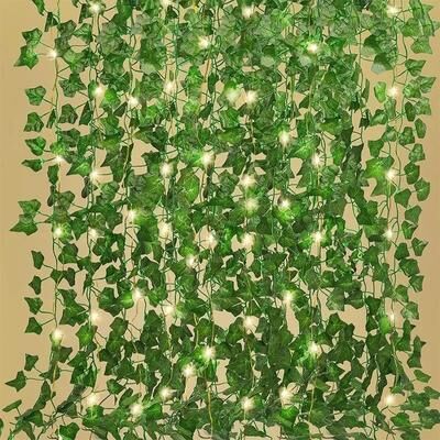 Inspired Living LushGlow LED Ivy Garland Lights 210cm Artificial Vine String Decor 8 Led