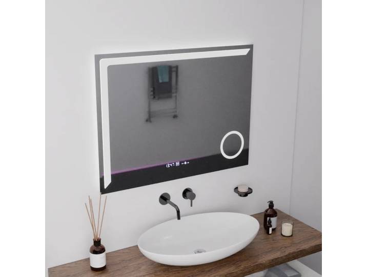 Miroir Led 80x60 Desembuage Thermometre Loupe Cosmetique